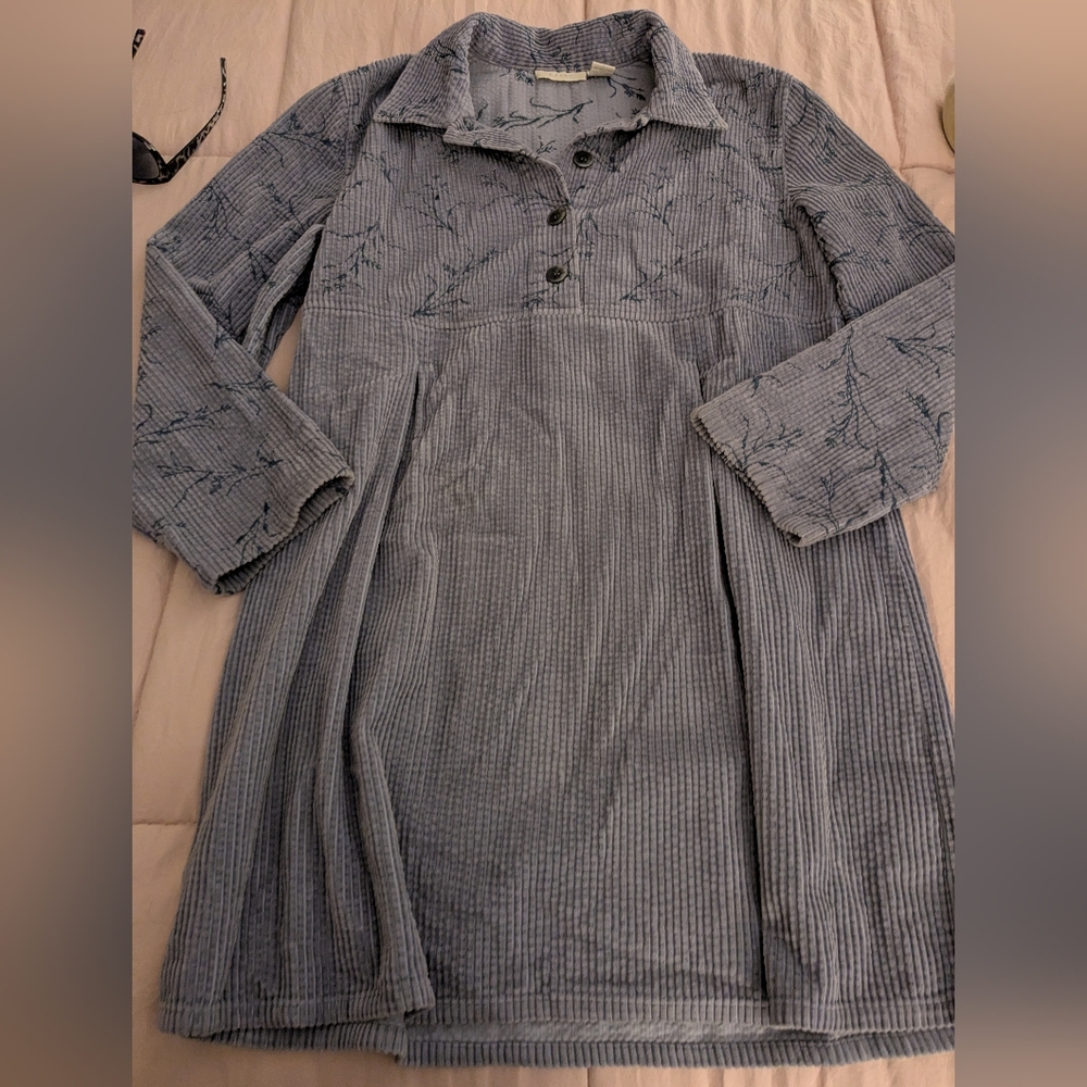 J. Jill Blue and Gray Midi Dress